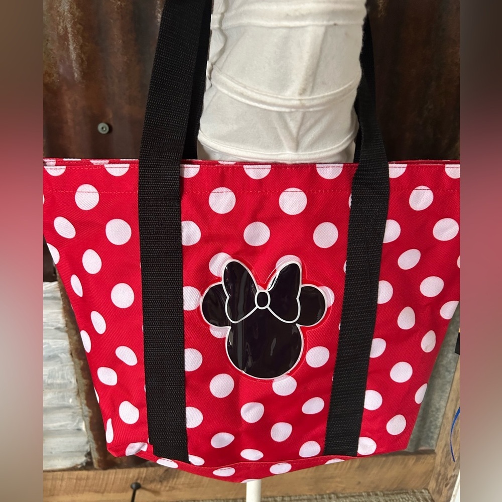 NWT- Disney Minnie Mouse Red Polka Dot Tote Bag - Picture 2 of 7